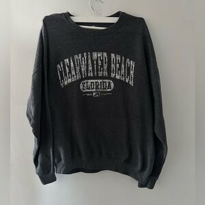 Clearwater Florida crewneck, Size XL, color dark gray